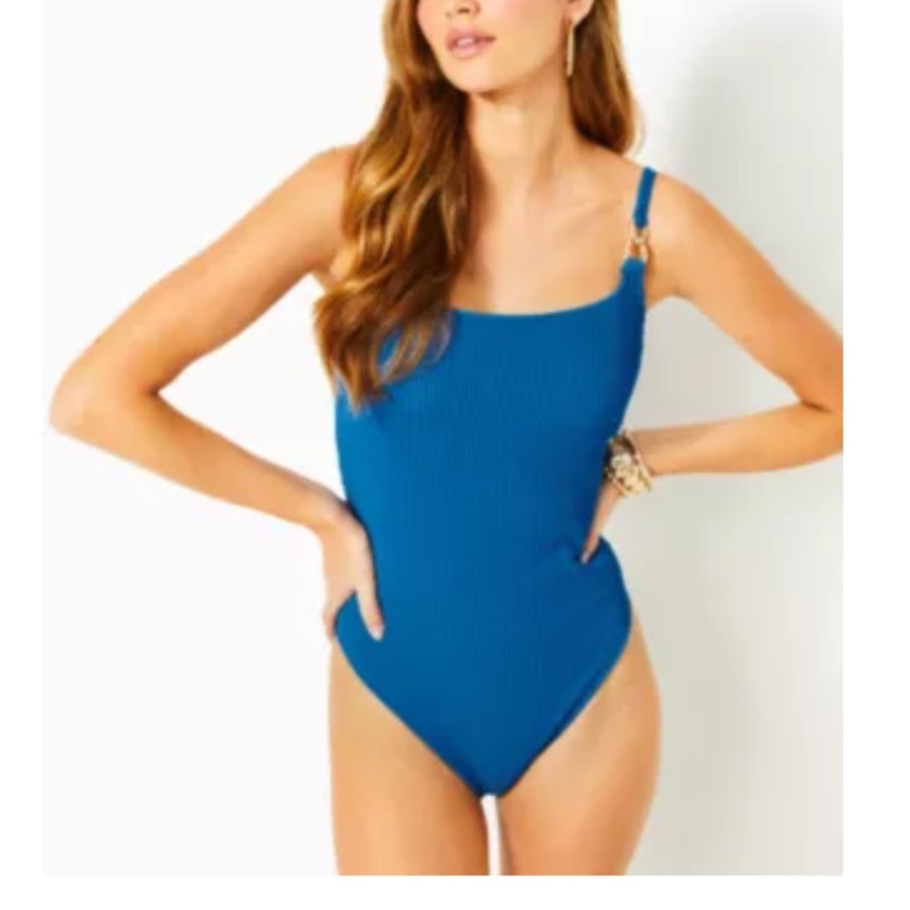 Lilly Pulitzer Alizee One-Piece Swimsuit -  Barton Blue Size 12